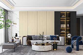 湛江轻奢风格-客厅